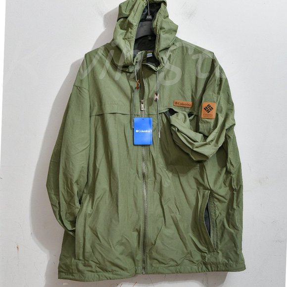 NWT Columbia Men's wheeler peak windbreaker green - Picture 3 of 10